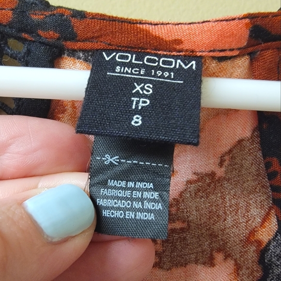 Volcom Poppy Print Short Dress Junior Size XS - Picture 4 of 7